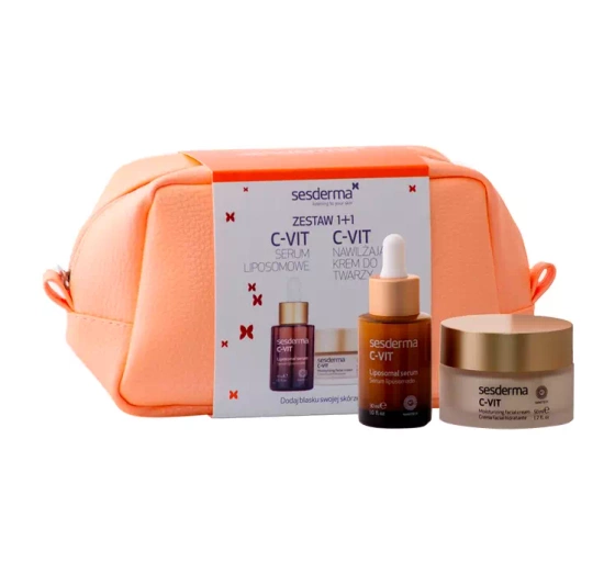 Sesderma C-Vit zestaw prezentowy w kosmetyczce serum 30 ml krem 50 ml