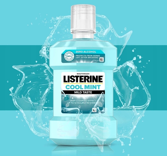 Listerine Cool Mint płyn do płukania jamy ustnej Mild Taste 500ml