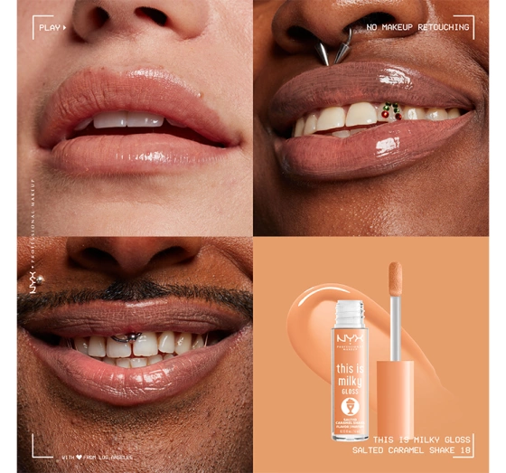 NYX Professional Makeup This Is Milky błyszczyk do ust 18 Salted Caramel Shake 4 ml