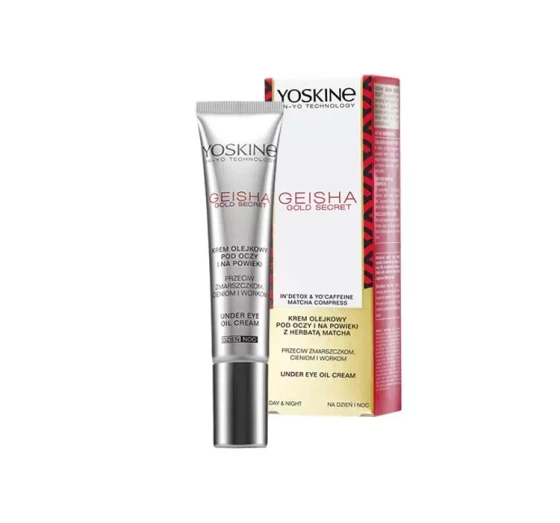 Yoskine Geisha Gold Secret krem olejkowy pod oczy i na powieki z herbatą Matcha 15ml