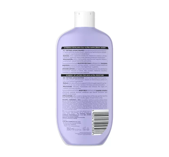 Eveline Cosmetics Retinol & Niacynamid wygładzające mleczko do ciała 350 ml