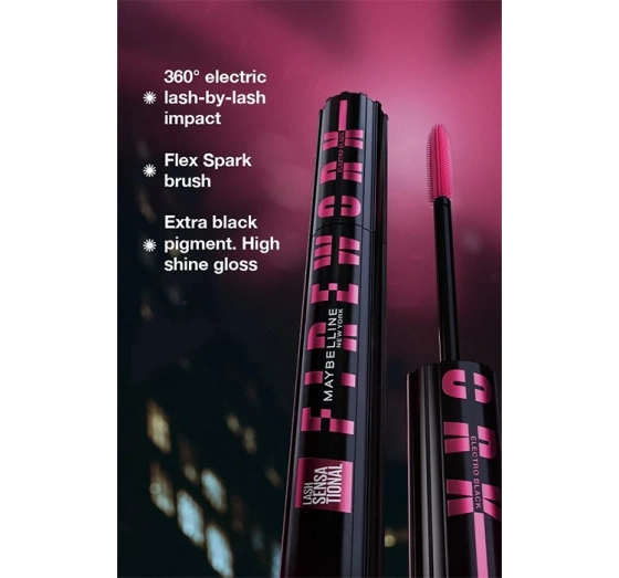 Maybelline Lash Sensational Firework tusz do rzęs Electro Black 10 ml
