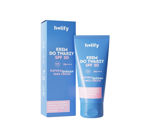 Holify hialuronowy krem do twarzy SPF50 PA 50 ml