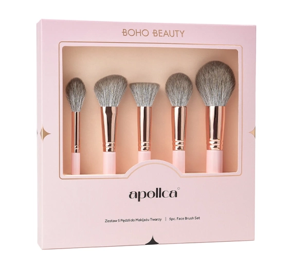 Boho Beauty x Apollca zestaw pędzli do makijażu twarzy 5 sztuk