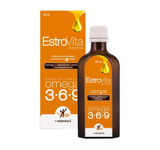 EstroVita Classic Omega 3-6-9 witamina E suplement diety 250 ml