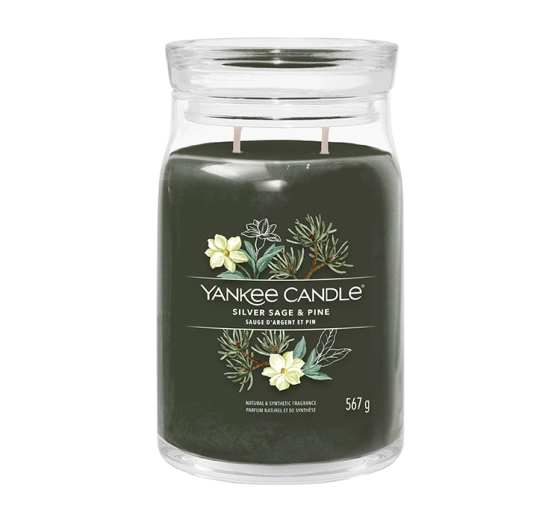 Yankee Candle Signature duża świeca zapachowa Silver Sage & Pine 567 g