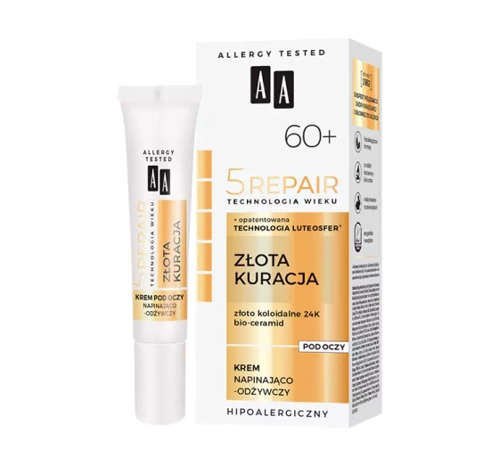 AA 5 Repair Złota Kuracja 60 napinająco-odżywczy krem pod oczy 15 ml