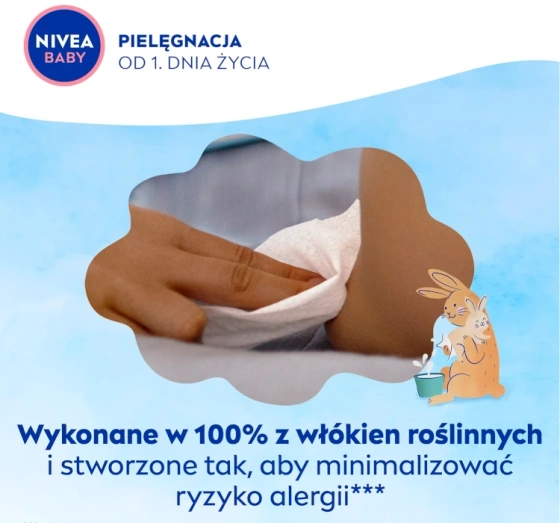 NIVEA BABY 99% Pure Water Multi Pack chusteczki nawilżane biodegradowalne 3 x 57 sztuk