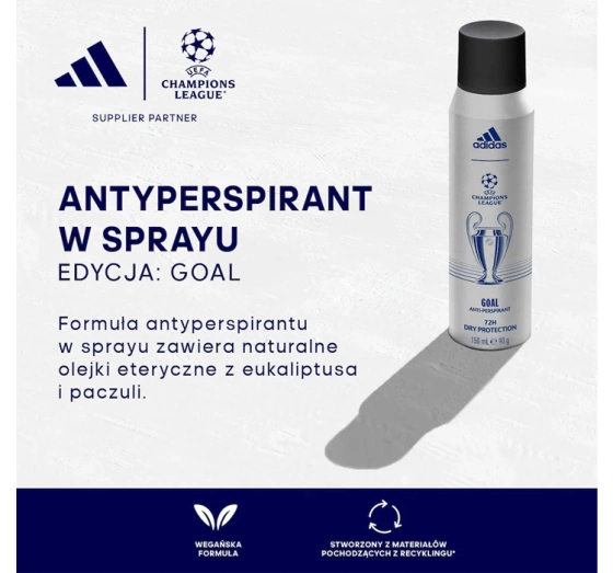 Adidas UEFA Champions League Goal antyperspirant spray 150 ml