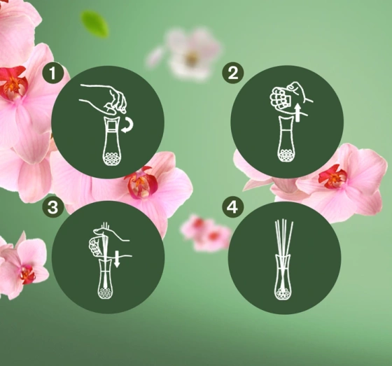 Air Wick patyczki zapachowe Szlachetny Jedwab z Orientalną Orchideą 30 ml