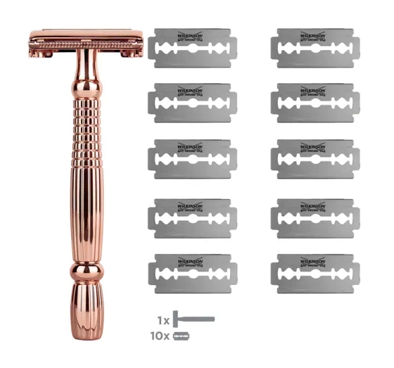 Wilkinson Sword Intuition Rose Gold maszynka do golenia dla kobiet rączka 10 wkładów