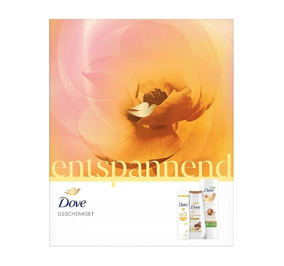 Dove zestaw żel pod prysznic 225 ml balsam do ciała 400 ml dezodorant spray 150 ml