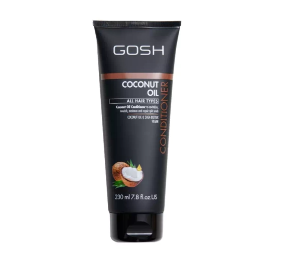 Gosh Coconut Oil wegańska odżywka do włosów z rozdwojonymi końcówkami 230 ml