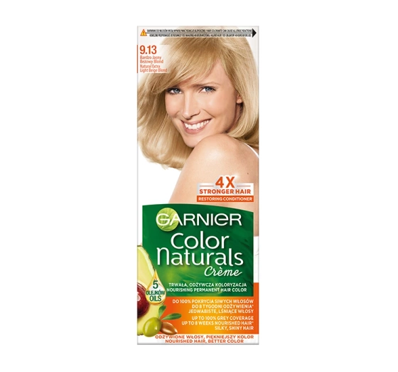 Garnier Color Naturals trwała farba do włosów 9.13 Bardzo Jasny Beżowy Blond