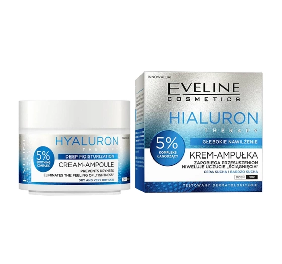 Eveline Cosmetics Cream-Ampoule Therapy krem-ampułka hialuronowa do cery suchej 50 ml