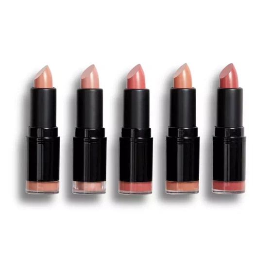 Revolution Pro zestaw satynowych pomadek do ust Blushed Nudes 5 x 3,2g