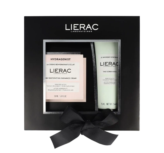 Lierac zestaw kosmetyków do pielęgnacji twarzy nawilżający krem do twarzy 50 ml maska peelingująca 75 ml