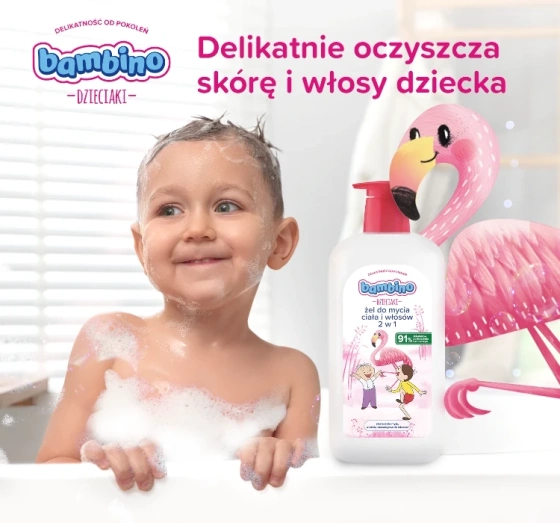 Bambino Dzieciaki Bolek i Lolek żel do mycia ciała i włosów 2w1 Flaming 1000 ml