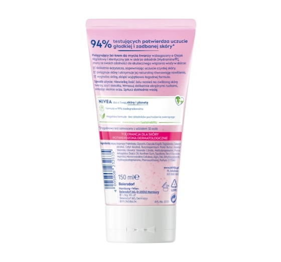 NIVEA żel krem do twarzy do mycia twarzy cera sucha wrażliwa 150 ml