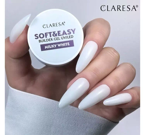 Claresa Soft & Easy żel budujący Milky White 12 g