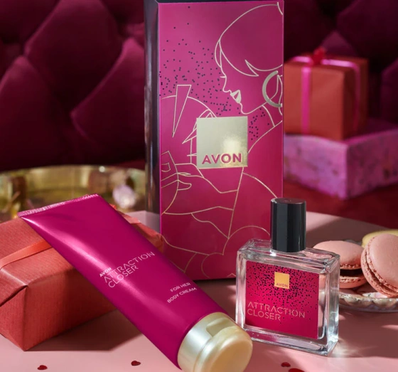 Avon Attraction Closer for Her woda perfumowana spray 30 ml balsam do ciała 125 ml