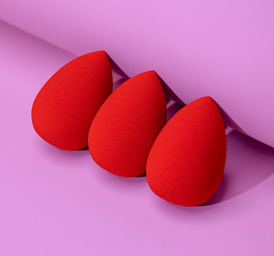 Ibra Makeup Blender Sponge zestaw gąbeczek do makijażu Czerwone 3szt