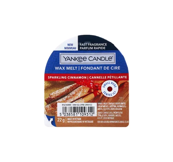 Yankee Candle wosk zapachowy do kominków Sparkling Cinnamon 22 g