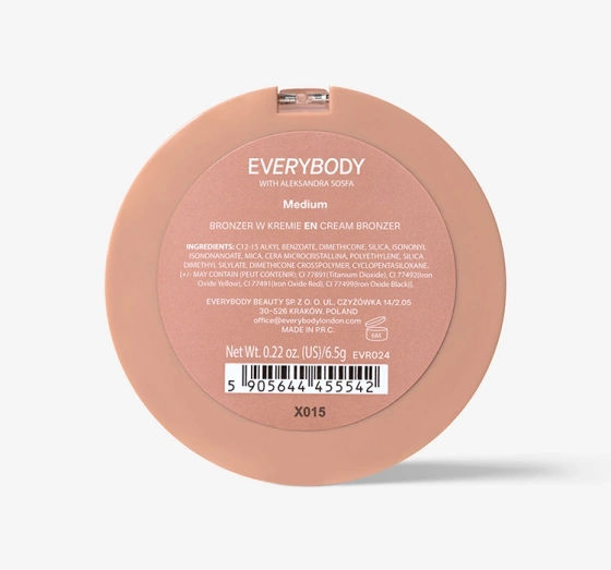Everybody London x Aleksandra Sosfa kremowy bronzer do twarzy Medium 6,5 g