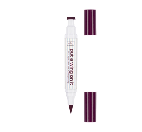 Wibo Put A Wing On It dwustronny eyeliner w pisaku 01 Burgundowy