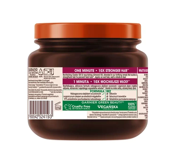 Garnier Botanic Therapy maska do włosów osłabionych z olejkiem rycynowym 340 ml