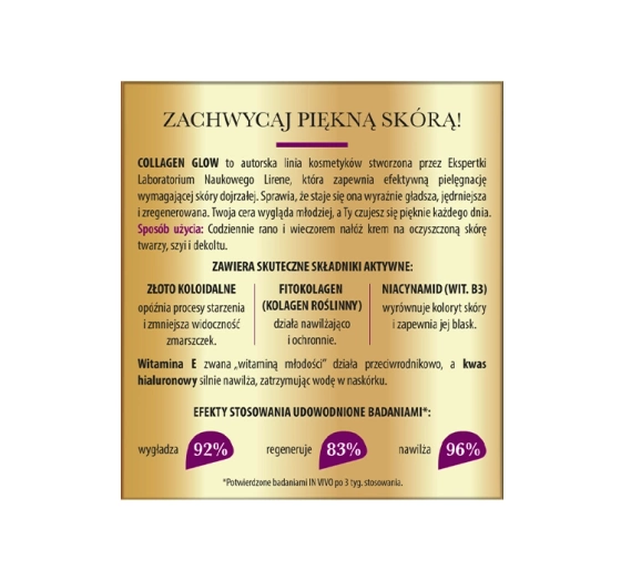 Lirene Collagen Glow przeciwzmarszczkowy krem wygładzający 50 50 ml