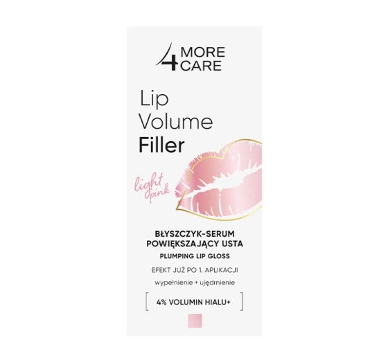 More4Care Lip Volume Filler błyszczyk-serum powiększający usta Light Pink 4,8g