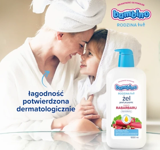 Bambino Rodzina żel pod prysznic hiperdelikatny Rabarbar 1000 ml