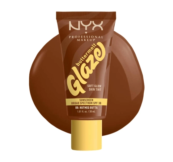 NYX Professional Makeup Buttermelt Glaze podkład w kremie SPF30 08 Nutmeg Butta 30 ml