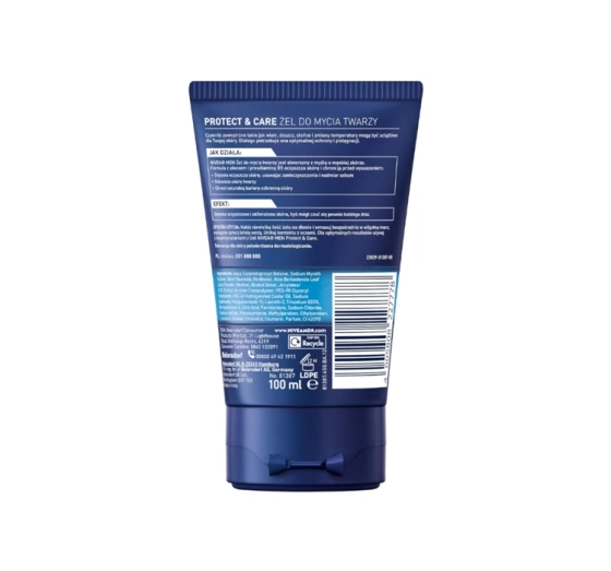 NIVEA MEN Protect&Care żel do mycia twarzy 100 ml