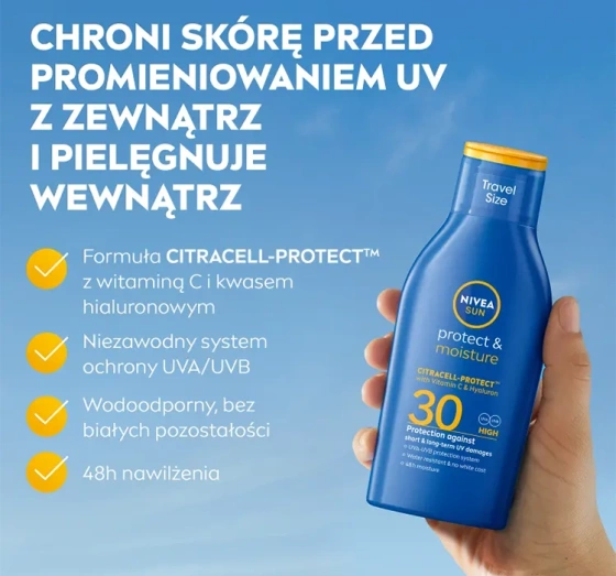 NIVEA SUN Protect&Moisture balsam do opalania SPF30 100 ml