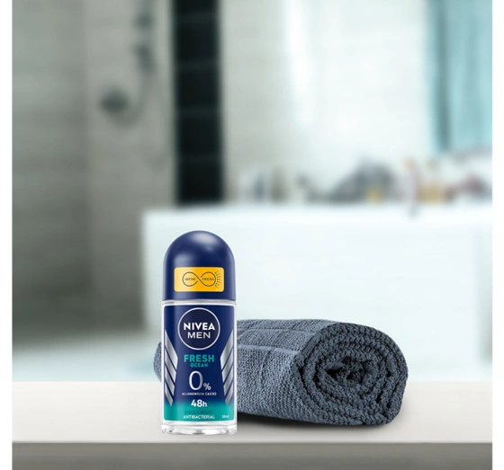 NIVEA MEN Fresh Ocean dezodorant roll-on dla mężczyzn 50 ml