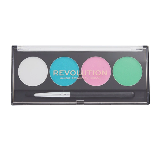 Makeup Revolution Graphic Liners paleta eyelinerów aktywowanych wodą Pastel Dream 5,4g