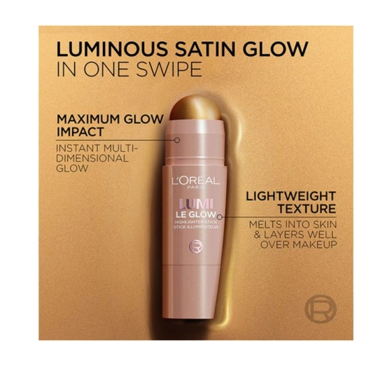 L'Oréal Paris Lumi Le Glass rozświetlacz w sztyfcie 635 Glowy Golden Couture 6,5 g