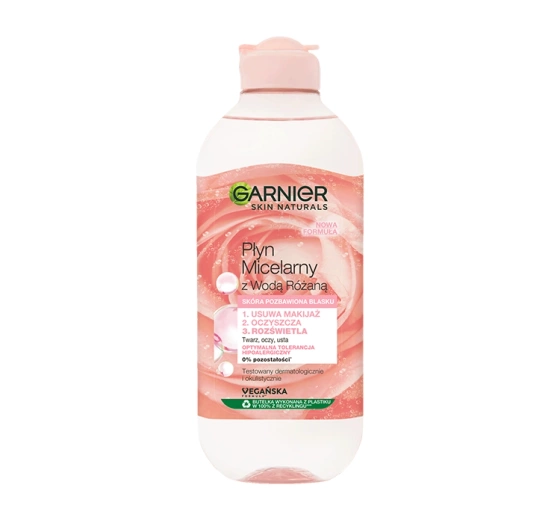 Garnier płyn micelarny z wodą różaną do skóry pozbawionej blasku 400 ml