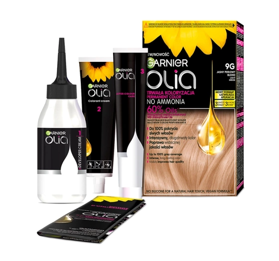 Garnier Olia trwała farba do włosów bez amoniaku 9 G Jasny Perłowy Blond