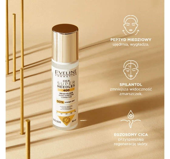 Eveline Cosmetics Super Needles Cica 400 mezo-eliksir korektor oznak starzenia 30 ml
