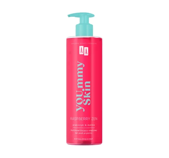 AA You.mmy Skin multinawilżający olejkowy żel pod prysznic Raspberry Zen 400 ml