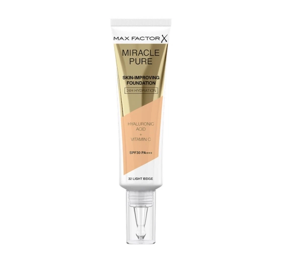 Max Factor Miracle Pure podkład poprawiający kondycję skóry 32 Light Beige 30 ml