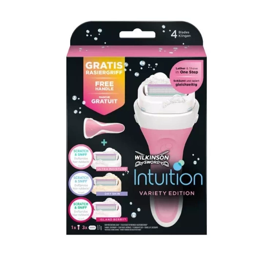 Wilkinson Sword Intuition Variety Edition maszynka do golenia dla kobiet rączka 3 wkłady