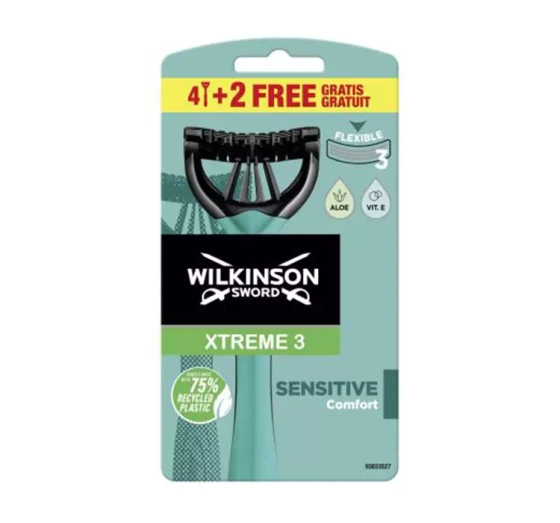 Wilkinson Sword Xtreme3 Sensitive jednorazowe maszynki do golenia dla mężczyzn 6 sztuk