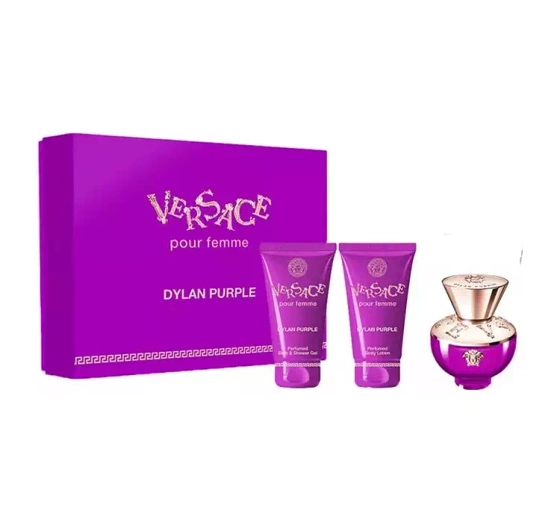 Versace Dylan Purple Pour Femme woda perfumowana spray 50 ml balsam do ciała 50 ml żel pod prysznic 50 ml