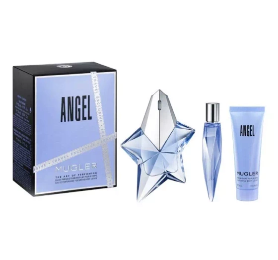 Mugler Angel woda perfumowana spray 50 ml 10 ml balsam do ciała 50 ml