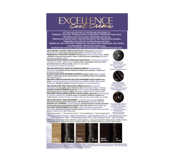 L'Oréal Paris Excellence Cool Creme farba do włosów 3.11 Ultrapopielaty ciemny brąz