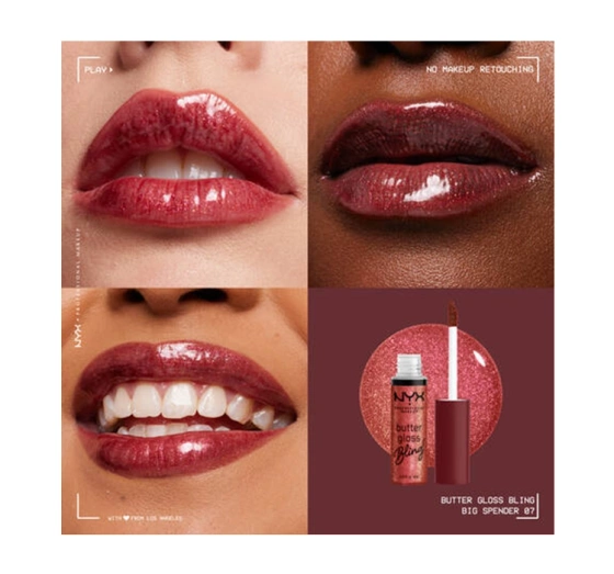 NYX Professional Makeup Butter Gloss Bling błyszczyk do ust 07 Big Spender 8 ml